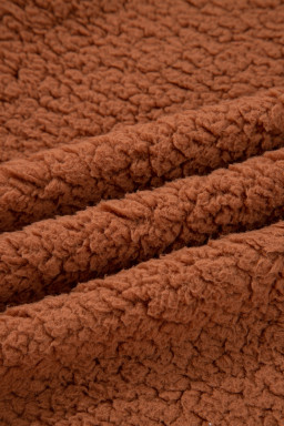 Cinnamon Faux Fur Snap Button Front Knot Side Plush Vest