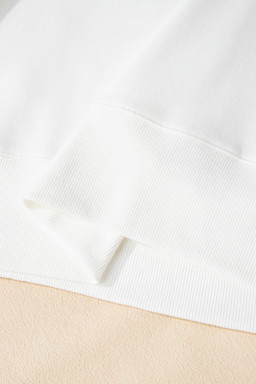 Beau Blue Colorblock Snap Buttons Pullover Sweatshirt