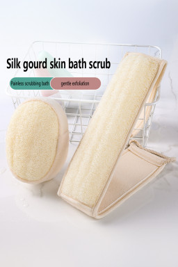 White Loofah Sponge Bath Towel Wipe