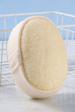 White Loofah Sponge Bath Towel Wipe