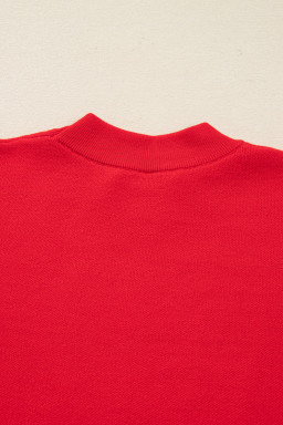 Red Dahlia LET IT SNOW Christmas Dotty Sleeve Loose Sweater