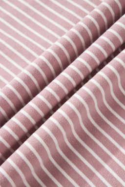 Purple Stripe Thumbhole Side Slits Drop Shoulder Loose Fit Hoodie