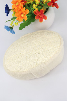 White Loofah Sponge Bath Towel Wipe