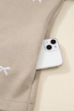 Goat Bow Embroidered Zip Up Hoodie