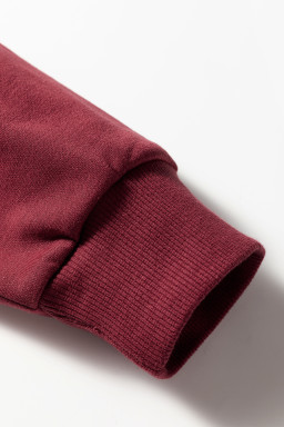 Red Dahlia Preppy Striped Sleeve Loose Sweatshirt