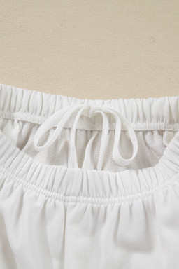 White Christmas Tree Long Sleeve Top and Shorts Pajama Set