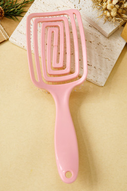 Gossamer Pink Detangling Hollow Out Hair Comb