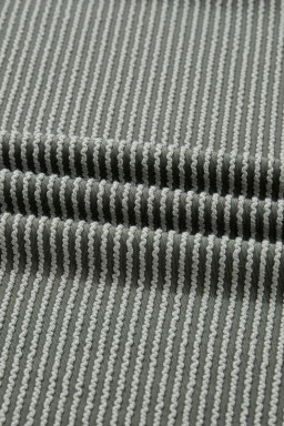 Green Bay Twisted Rib Exposed Seam Detail Long Sleeve Loose Top