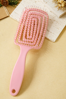 Gossamer Pink Detangling Hollow Out Hair Comb