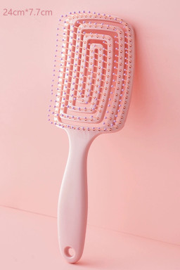 Gossamer Pink Detangling Hollow Out Hair Comb