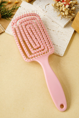 Gossamer Pink Detangling Hollow Out Hair Comb