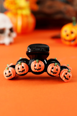 Russet Orange Halloween Pumpkin Hair Claw Clip