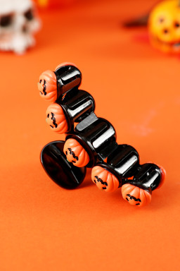 Russet Orange Halloween Pumpkin Hair Claw Clip