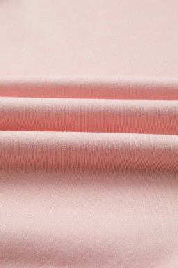 Light Pink Colorblock Waffle Patchwork Oversize Sweatshirt