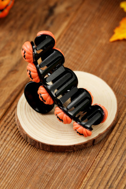 Russet Orange Halloween Pumpkin Hair Claw Clip