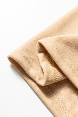 Khaki Exposed Seam Floral Mixed Patchwork Plus Size Top