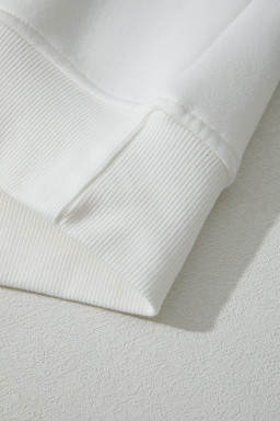 White FARM FRESH PUMPKINS Embroidered Festival Sweatshirt