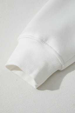 White FARM FRESH PUMPKINS Embroidered Festival Sweatshirt