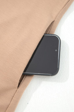 Light French Beige Twist Braided Embellished Puff Sleeve Dress