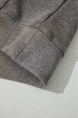 Dark Grey Cute Halloween Ghost Mineral Wash Oversized Hoodie