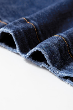 Bluing Minimalist Patch Pocket High Waist Shift Jeans