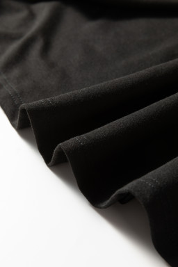 Black Bow Print Sleeve Patchwork Plus Size Blouse