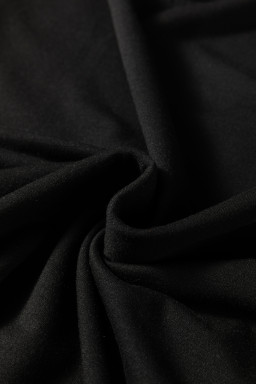 Black Bow Print Sleeve Patchwork Plus Size Blouse