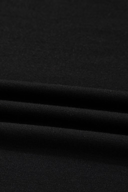 Black Bow Print Sleeve Patchwork Plus Size Blouse