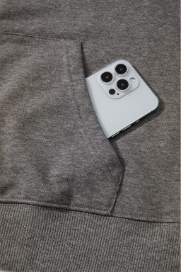 Dark Grey Cute Halloween Ghost Mineral Wash Oversized Hoodie