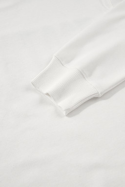 White FOOTBALL Letter Graphic Crew Neck Sweatshirt