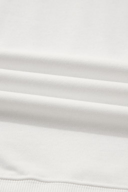 White FOOTBALL Letter Graphic Crew Neck Sweatshirt