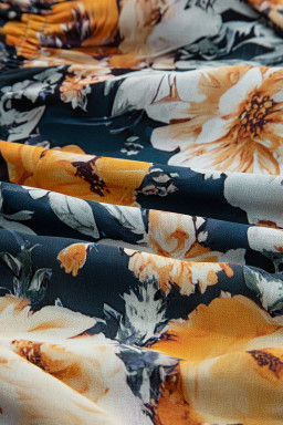 Blue Floral Off Shoulder Bell Sleeve Smocked Peplum Top