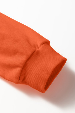 Orange Preppy Striped Sleeve Loose Mini Dress