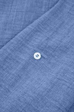 Ashleigh Blue Chest Pocket V Neck Plain Roll-up Sleeve Blouse