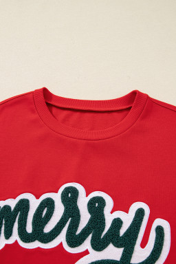 Fiery Red merry Holiday Christmas Graphic Sweatshirt