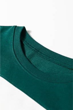 Evergreen Colorblock Drop Shoulder Baggy Sweatshirt