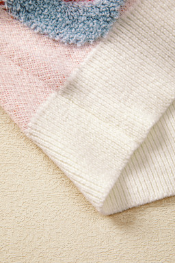 Beige Halloween Cute Pumpkin Pattern Sweater