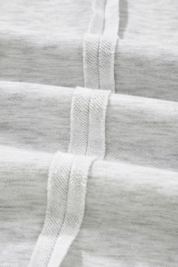 Light Grey Faded Varsity Print Loose Pullover Top