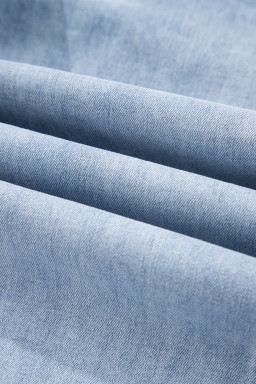 Beau Blue Drawstring Seam Detail Raw Hem Wide Leg Jeans