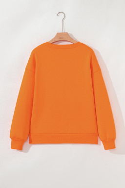 Carrot Dancing Skeleton Sequin Halloween Crewneck Sweatshirt