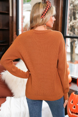 Flamingo Hello Pumpkin Graphic Sweater