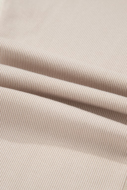 Jet Stream Solid Color Oversize Slit Sweatshirt Ribbed Leggings Set