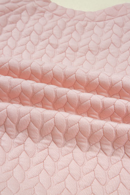 Delicacy Braided Texture Ruffle Hem Top Drawstring Loose Pants Set