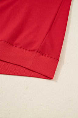 Red Plaid MAMA Graphic Christmas Holiday Crewneck Pullover and Pants Lounge Set