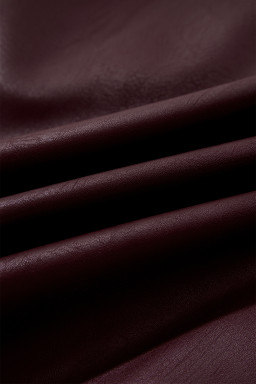 Wild Ginger  Faux Leather Sleeveless Round Neck Mini Dress