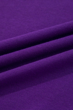 Tillandsia Purple Varsity Stripe Detail Drop Shoulder Pullover Mini Skort Set