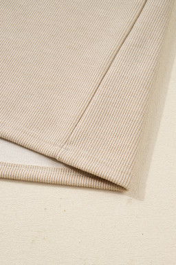 Jet Stream Drawstring Pullover Hoodie and High Waist Pants Corduroy Suit