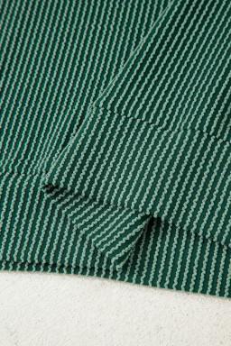 Evergreen Twisted Rib Merry Letter Graphic Loose Long Sleeve Top