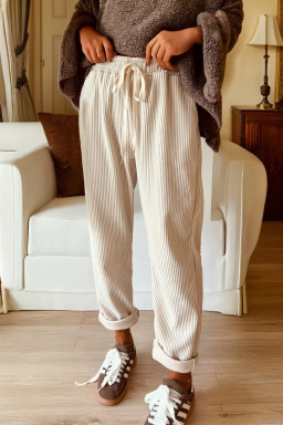Jet Stream Drawstring Elastic Waist Corduroy Pants