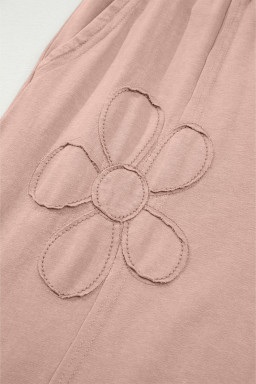 Buckskin Flower Patch Mineral Washed Cropped Wide Leg Pants